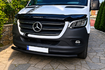Mercedes Sprinter W907/W910 2018- гг. Передняя защита ST008 Black (нерж.) фото 1