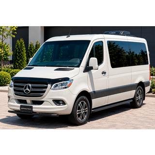Передняя защита ST008 Black (нерж.) Mercedes Sprinter W907/W910 2018- гг. фото 2
