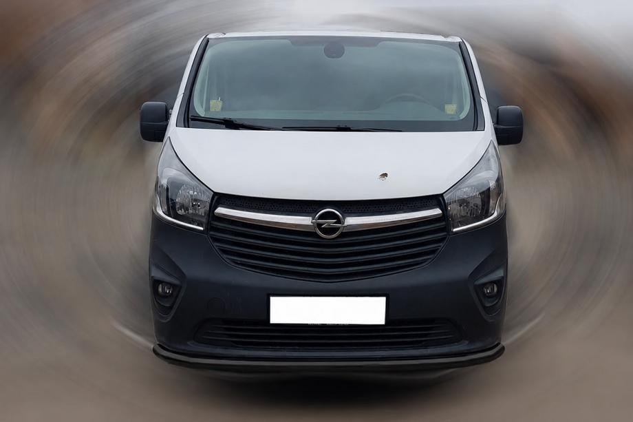 Nissan NV300/Primastar 2016- гг. Передняя защита ST008 Черная (Нержавейка) Image