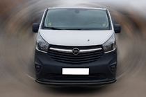 Renault Trafic 2015- гг. Передняя защита ST008 Черная (Нержавейка) фото 1
