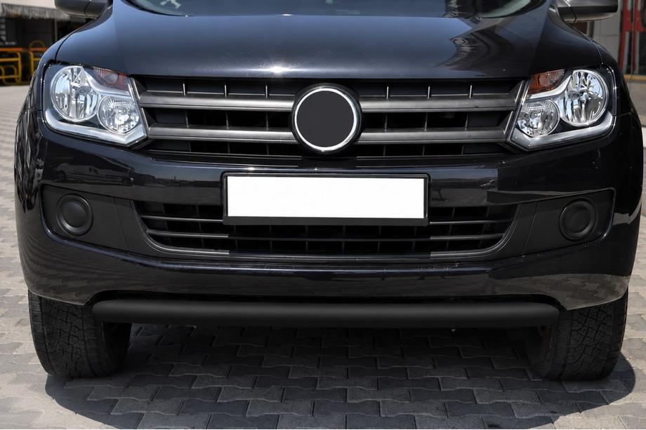 Volkswagen Amarok 2010-2022 гг. Передняя защита ST008 Черная (Нержавейка) Фото 3