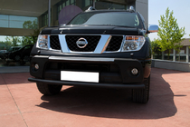 Nissan Navara 2006-2015 гг. Передняя защита ST008 Черная (Нержавейка) фото 3