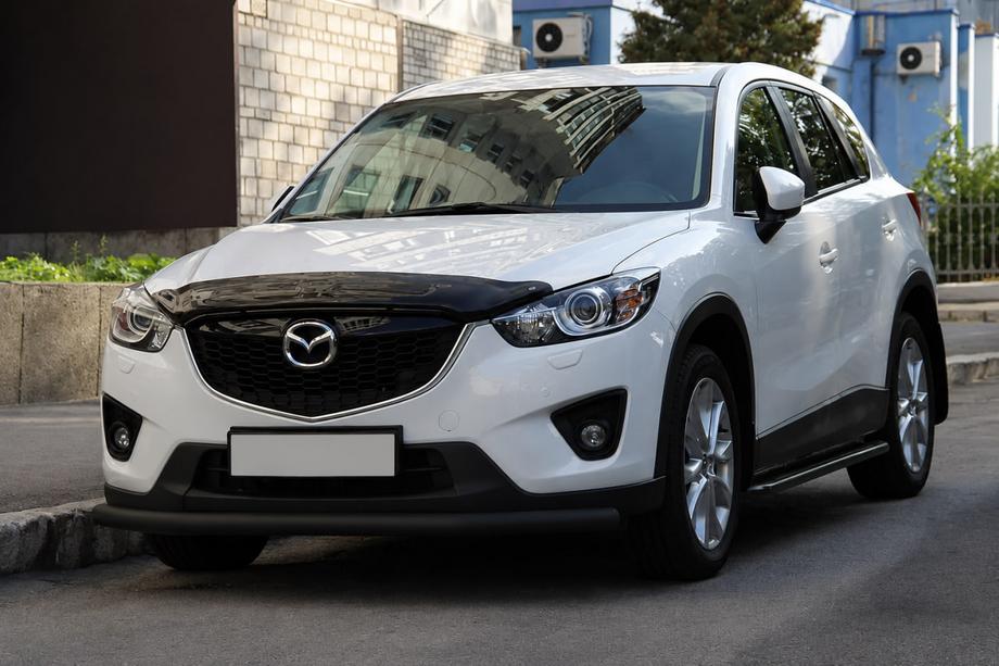 Mazda CX-3 2015- гг. Передняя защита ST008 Черная (Нержавейка) Image