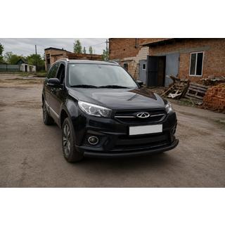 Передняя защита ST008 Черная (Нержавейка) фото 4