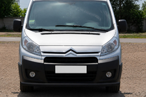 Citroen Jumpy 2007–2017 гг. Передняя защита ST008 Черная (Нержавейка) фото 1