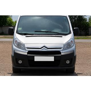 Передняя защита ST008 Черная (Нержавейка) Citroen Jumpy 2007–2017 гг. фото 1