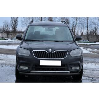 Передняя защита ST008 Черная (Нержавейка) фото 1