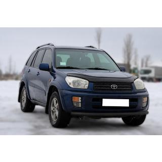 Передняя защита ST008 Черная (Нержавейка) Toyota Rav 4 2001-2005 гг. фото 2
