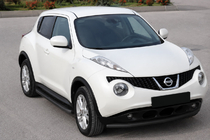Nissan Juke 2010-2019 гг. Передняя защита ST008-2 Black (нерж. сталь) фото 1