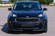 Kia Sportage 2015-2021 гг. Передняя защита ST009 Black (нерж) фото 1