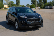 Kia Sportage 2015-2021 гг. Передняя защита ST009 Black (нерж) фото 2