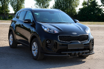 Kia Sportage 2015-2021 гг. Передняя защита ST009-15 Black (нерж.) фото 2