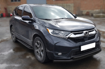 Honda CRV 2017-2022 гг. Передняя защита ST014 Black (2016-2019, нерж.) фото 2