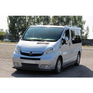 Передняя защита ST014 Черная (Нержавеющая сталь) Opel Vivaro 2001–2015 гг. фото 1