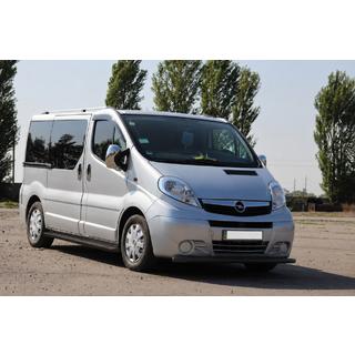 Передняя защита ST014 Черная (Нержавеющая сталь) Opel Vivaro 2001–2015 гг. фото 2