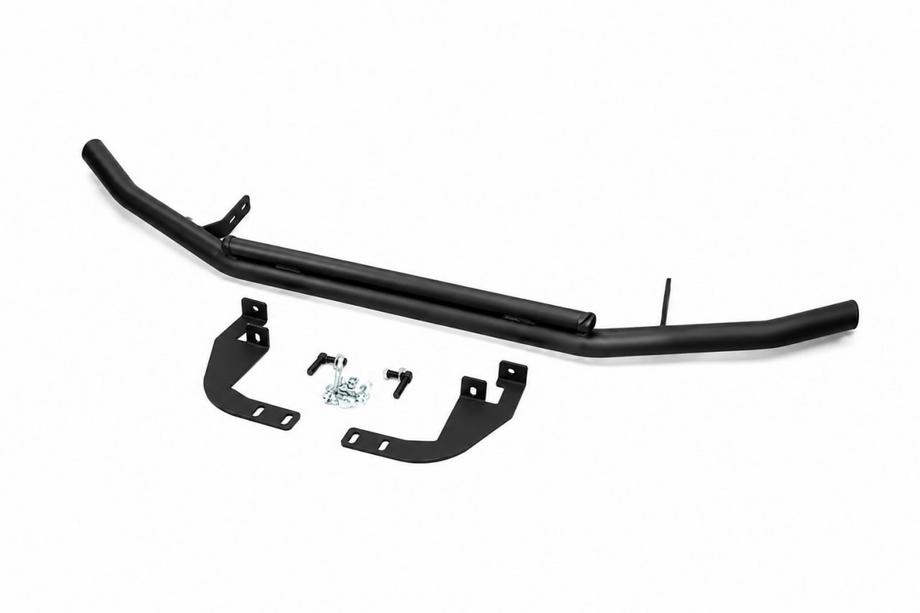 Mitsubishi Pajero Sport 2008-2015 гг. Передняя защита ST014 Черная (Нержавеющая сталь) Фото 1