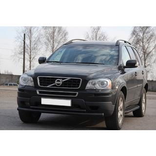 Передняя защита ST014 Black (нерж. сталь) Volvo XC90 2002-2014 гг. фото 2