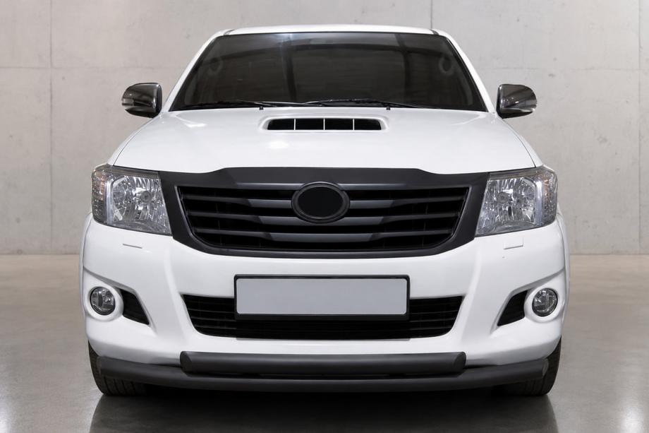 Toyota Hilux 2006-2015 гг. Передняя защита ST014-1 Black (нерж.) Image
