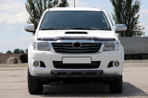 Toyota Hilux 2006-2015 гг. Передняя защита ST015 Black (нерж. сталь) фото 1