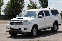 Toyota Hilux 2006-2015 гг. Передняя защита ST015 Black (нерж. сталь) фото 2