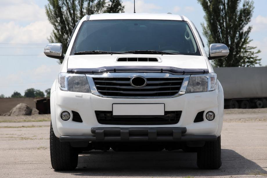 Toyota Hilux 2006-2015 гг. Передняя защита ST015 Black (нерж. сталь) Image