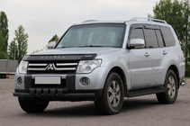 Mitsubishi Pajero Wagon III 1999-2006 гг. Передняя защита ST015 Black (нерж. сталь) фото 1