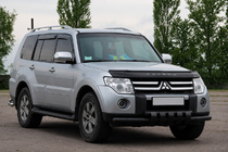 Mitsubishi Pajero Wagon III 1999-2006 гг. Передняя защита ST015 Black (нерж. сталь) фото 3