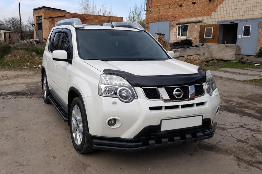 Nissan X-trail T31 2007-2014 гг. Передняя защита ST015 Black (нерж. сталь) Фото 3