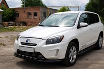 Toyota Rav 4 2006-2013 гг. Передняя защита ST015 Black (нерж. сталь) фото 3