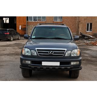Передняя защита ST015 Black (нерж. сталь) Lexus LX470 1998-2007 гг. фото 1