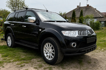 Mitsubishi Pajero Sport 2008-2015 гг. Передняя защита ST015 Black (нерж. сталь) фото 2