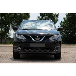 Передняя защита ST015 Black (нерж. сталь) Nissan Qashqai 2014-2021 гг. фото 1