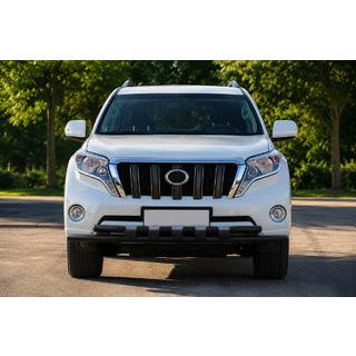 Передняя защита ST015 Black (нерж. сталь) Toyota Land Cruiser Prado 150 2009-2023 гг. фото 1
