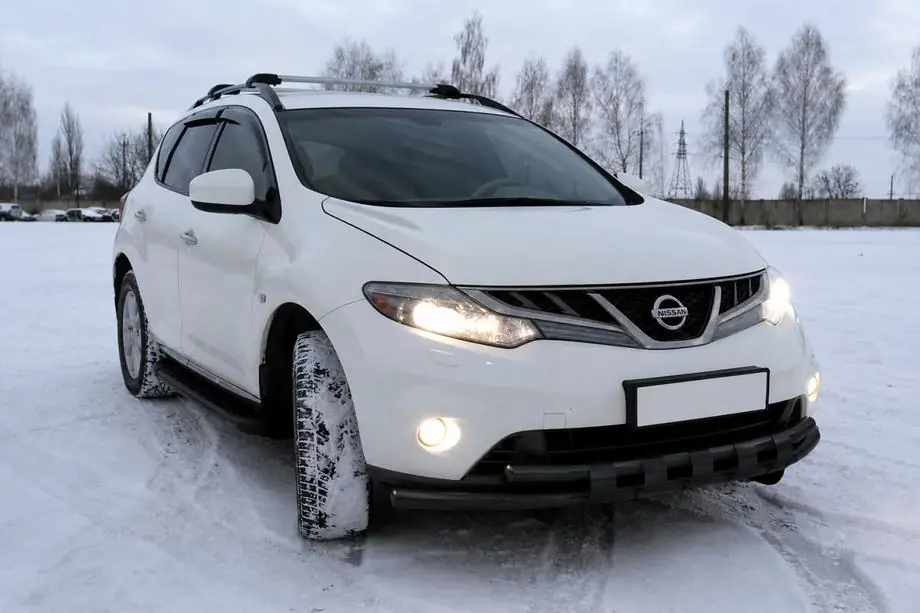 Nissan Murano 2008-2014 гг. Передняя защита ST015 Black (нерж. сталь) Image