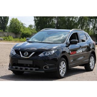 Передняя защита ST015 Black (нерж. сталь) Nissan Qashqai 2007-2010 гг. фото 1