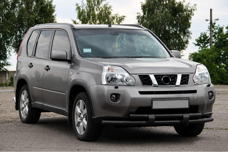 Nissan X-trail T31 2007-2014 гг. Передняя защита ST015/2 Black (нерж. сталь) Фото 1