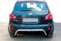 Nissan Qashqai 2010-2014 гг. Задняя дуга AK007 (нержавейка) фото 1