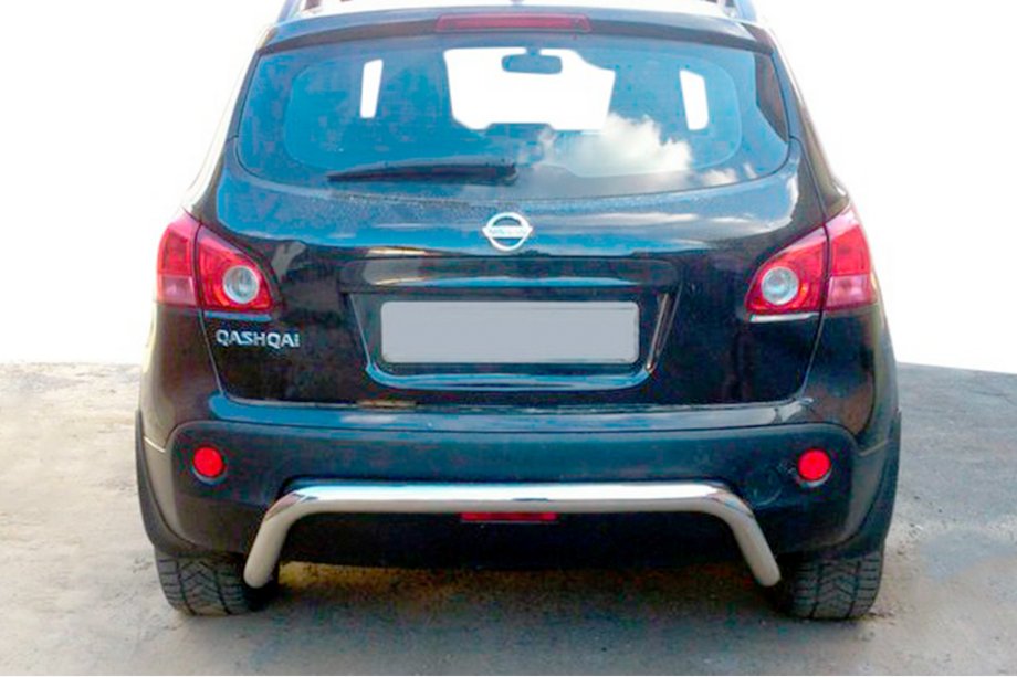 Nissan Qashqai 2010-2014 гг. Задняя дуга AK007 (нержавейка) Image