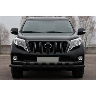 Передняя защита ST016-2 Black (нерж.) Toyota Land Cruiser Prado 150 2009-2023 гг. фото 1