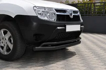 Renault Duster 2008–2017 гг. Передняя защита ST017 Black (нерж. сталь) фото 2