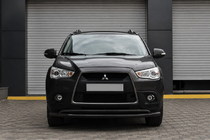 Mitsubishi ASX 2010-2023 гг. Передняя защита ST017 Black (нерж. сталь) фото 1