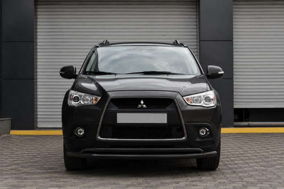 Mitsubishi ASX 2010-2023 гг. Передняя защита ST017 Black (нерж. сталь) Image