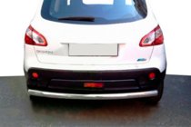 Nissan Qashqai 2010-2014 гг. Задняя дуга прямая (нержавейка) фото 2