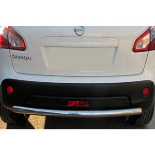 Задняя дуга прямая (нержавейка) Nissan Qashqai 2010-2014 гг. фото 1