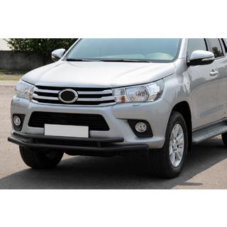Передняя защита ST018 Black (нерж. сталь) Toyota Hilux 2015- гг. фото 1