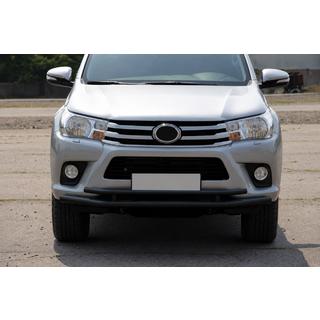 Передняя защита ST018 Black (нерж. сталь) Toyota Hilux 2015- гг. фото 2