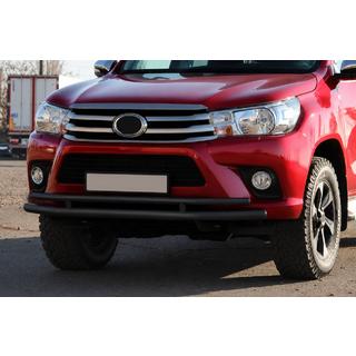 Передняя защита ST018 Black (нерж. сталь) Toyota Hilux 2015- гг. фото 4