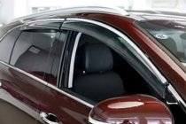 Lexus LS 2007-2017 гг. Ветровики с хромированным молдингом Long (HIC, 4 шт) фото 1