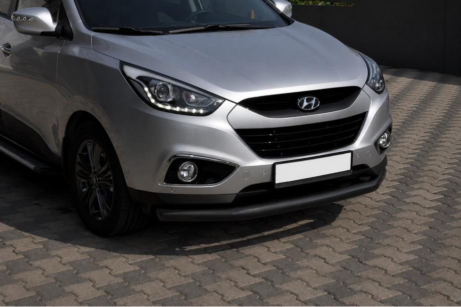Hyundai IX-35 2010-2015 гг. Передняя дуга ST008 Black (нерж.) Фото 3