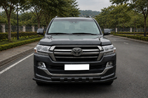 Toyota Land Cruiser 200 2007-2021 гг. Передняя дуга ST015 Black (2015+, нерж. сталь) фото 1